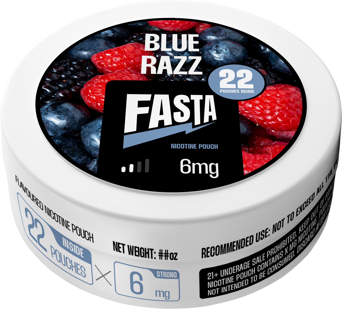 Fasta Nicotine Pouch - Blue Razz - 6mg